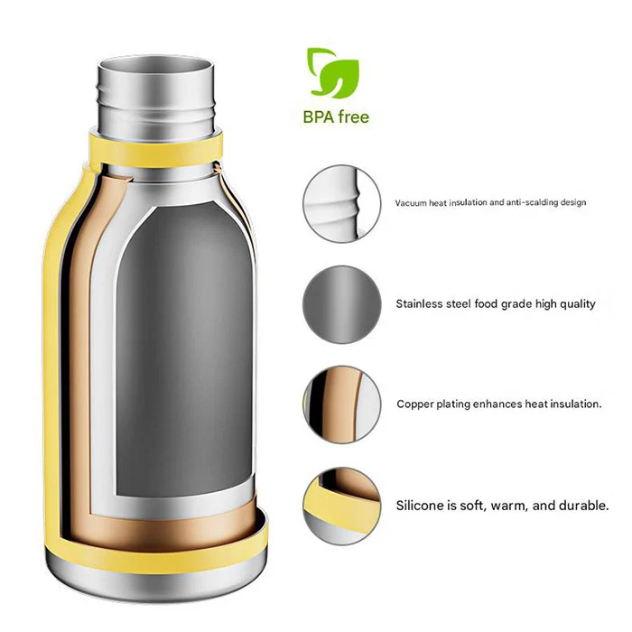 Vacuum Flask With Silicone Figurine